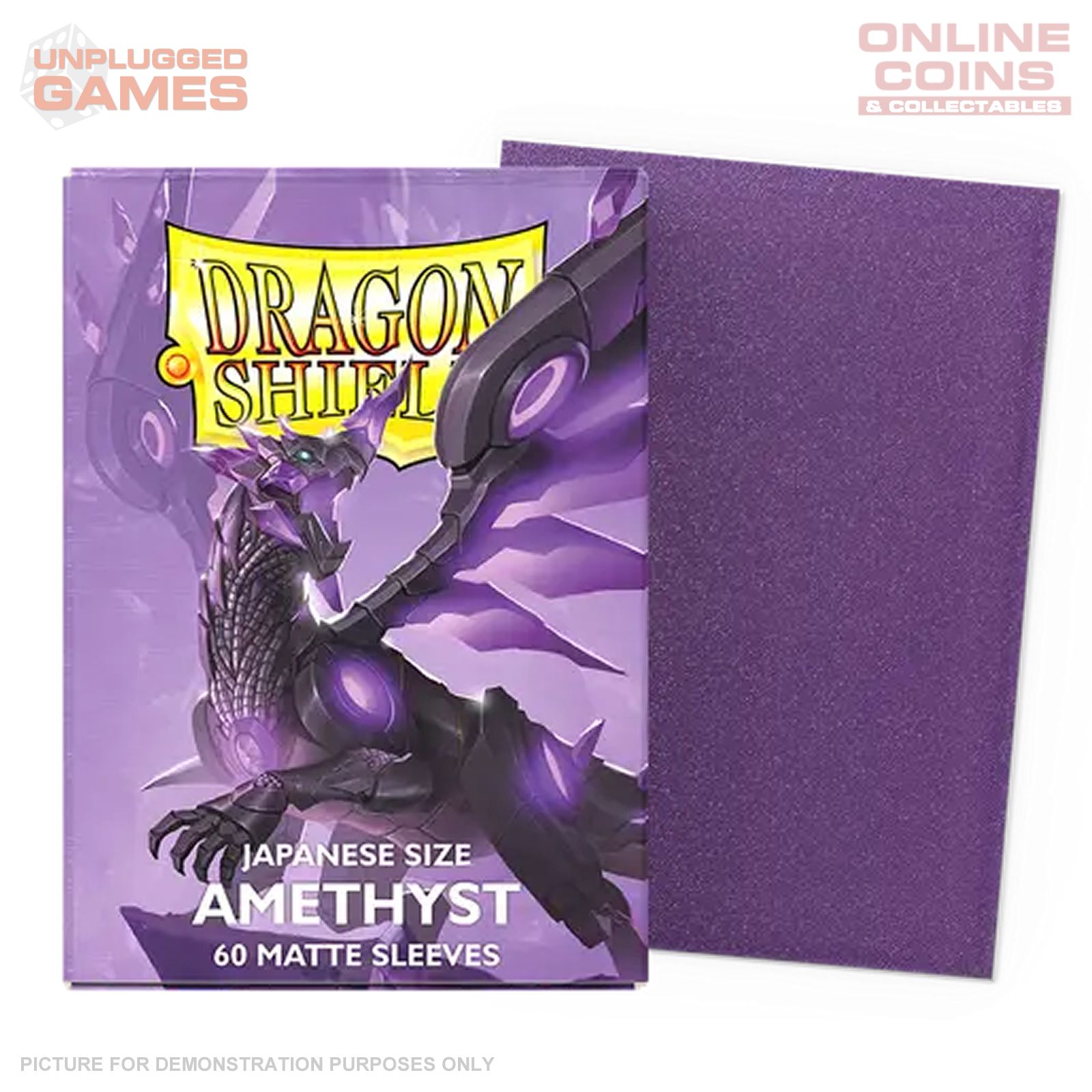 Dragon Shield 60 Japanese Size Card Sleeves - Matte Amethyst